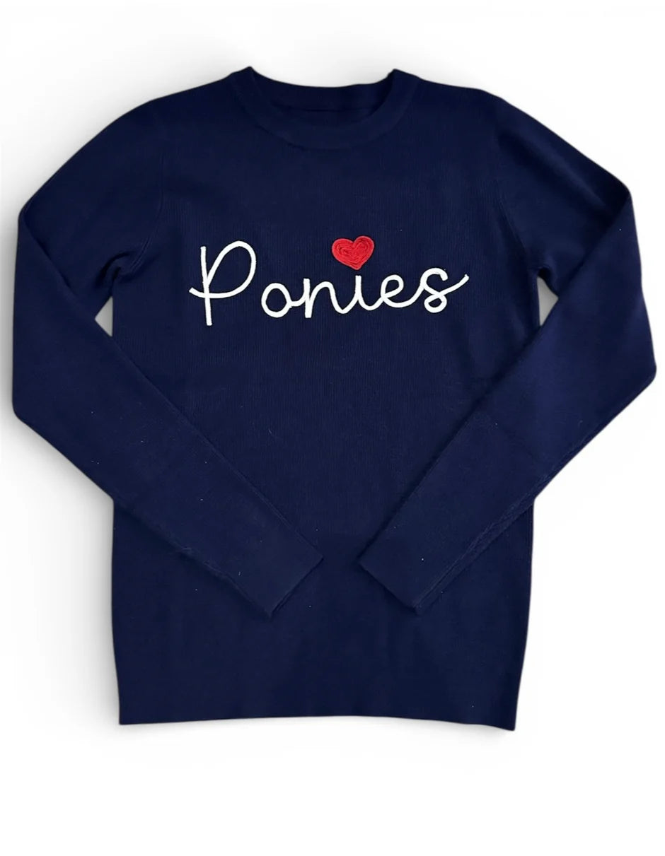 Kathryn Lilly Equestrian Ponies Sweater - Child