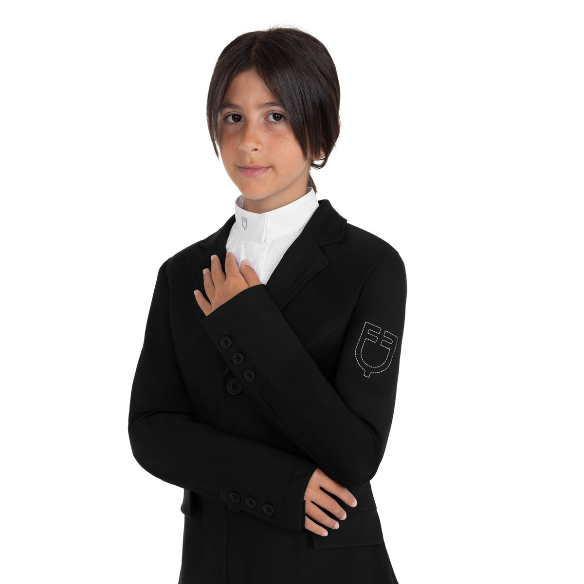 Equestro Kids' Girasol Competition Riding Jacket - Black