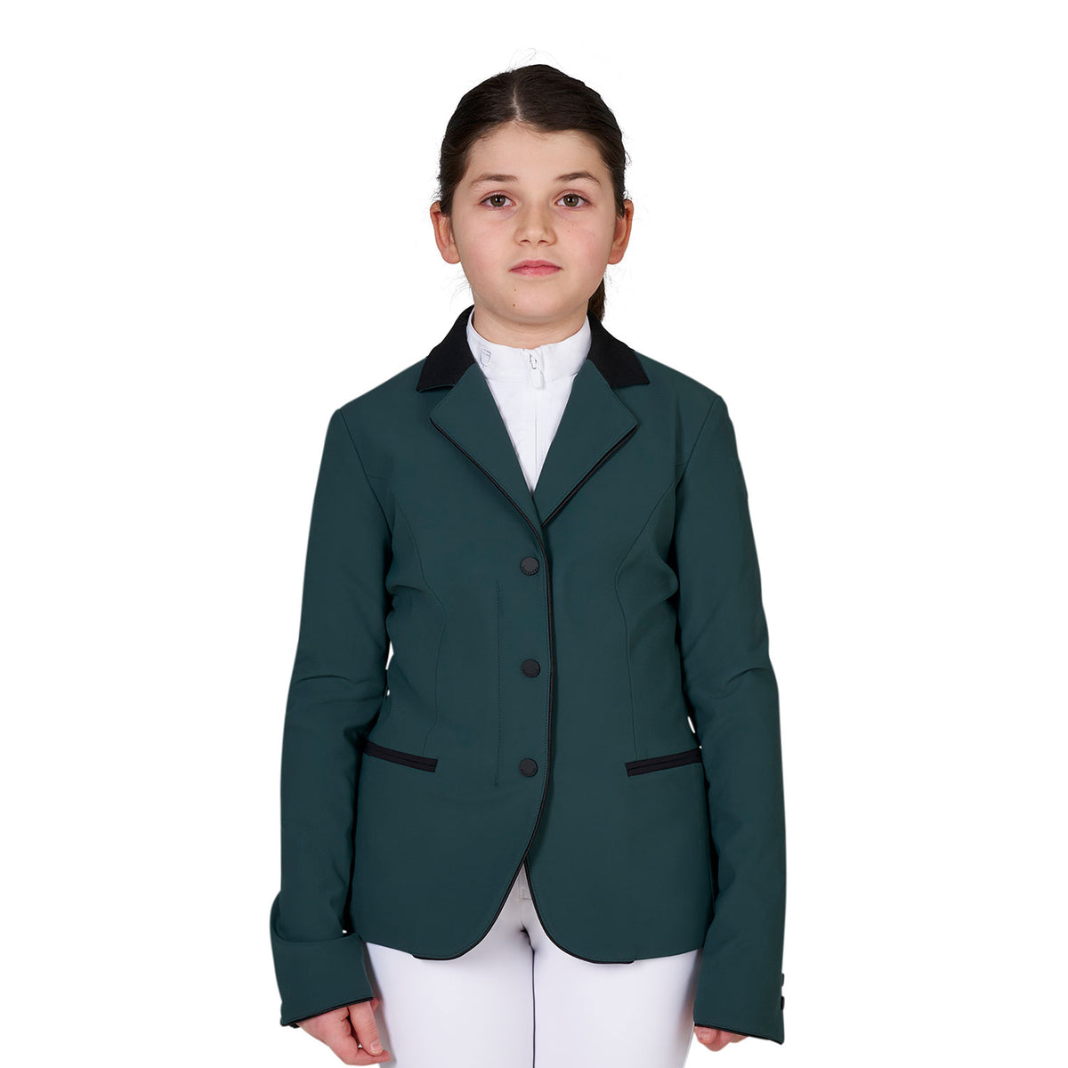 Equestro Kids' Competition Zip Riding Jacket - Pine Grove