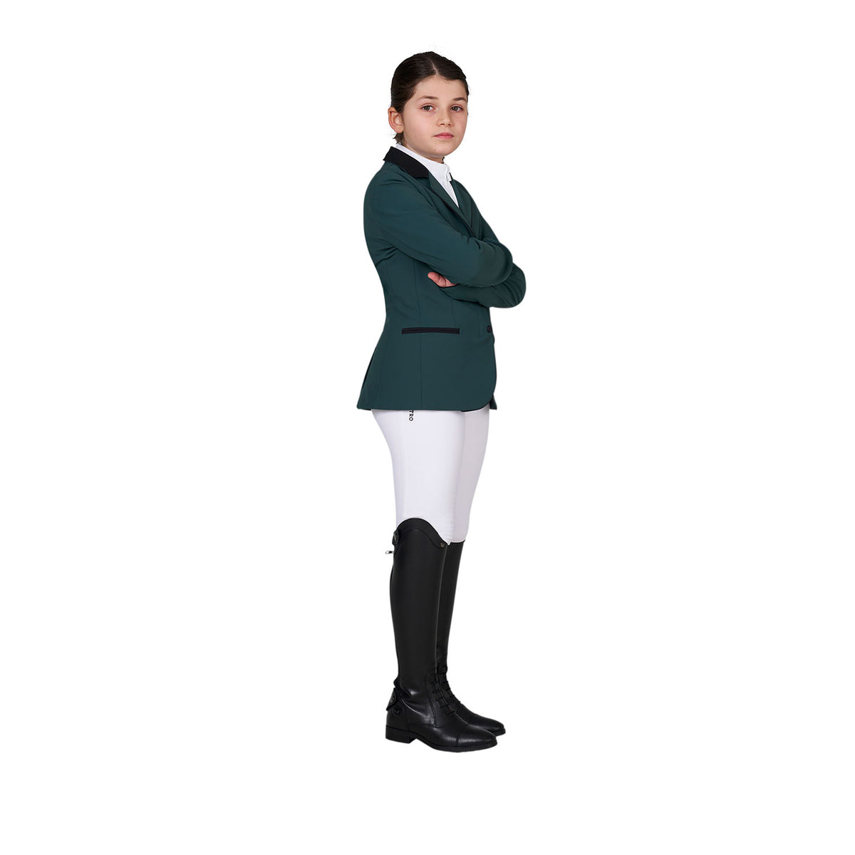 Equestro Kids' Competition Zip Riding Jacket - Pine Grove