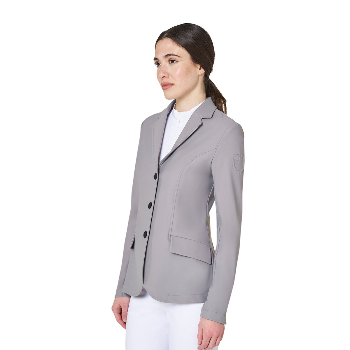 Equestro Women's Girasol Competition Riding Jacket - Harbor Mist