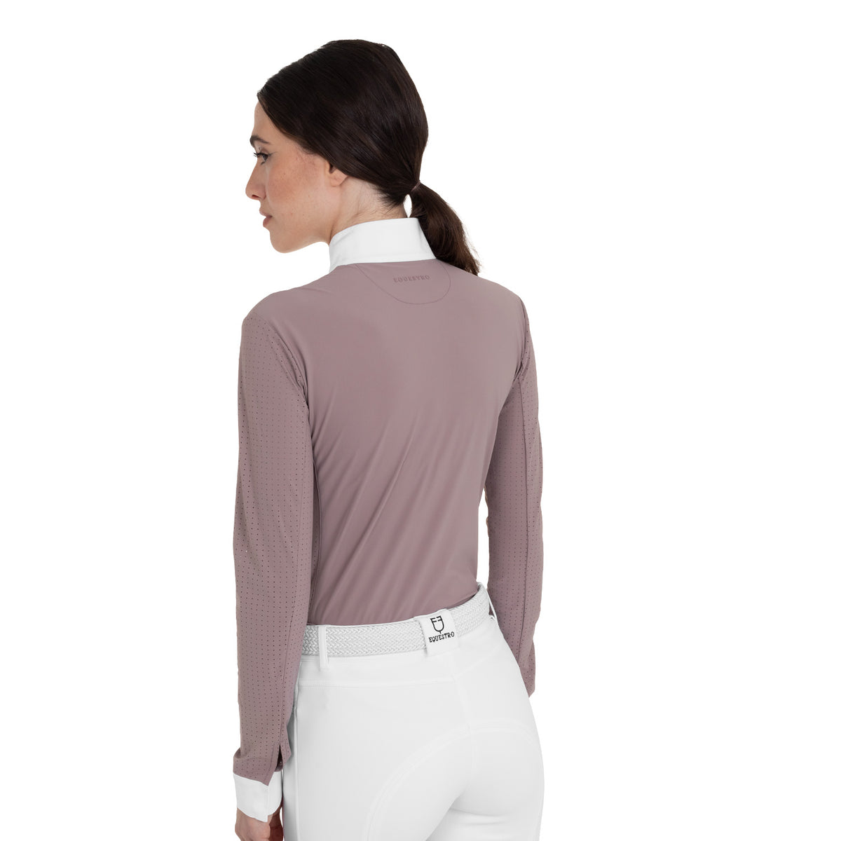 Equestro Women's Hunter Long Sleeve Competition Polo Shirt - Antler