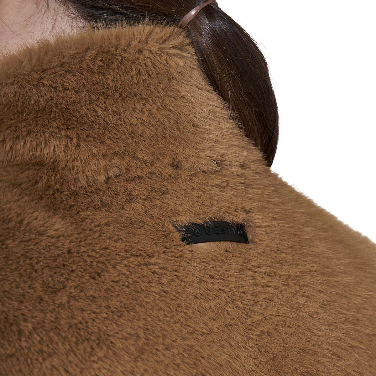 Equestro Women's EcoFur Vest - Tobacco Brown