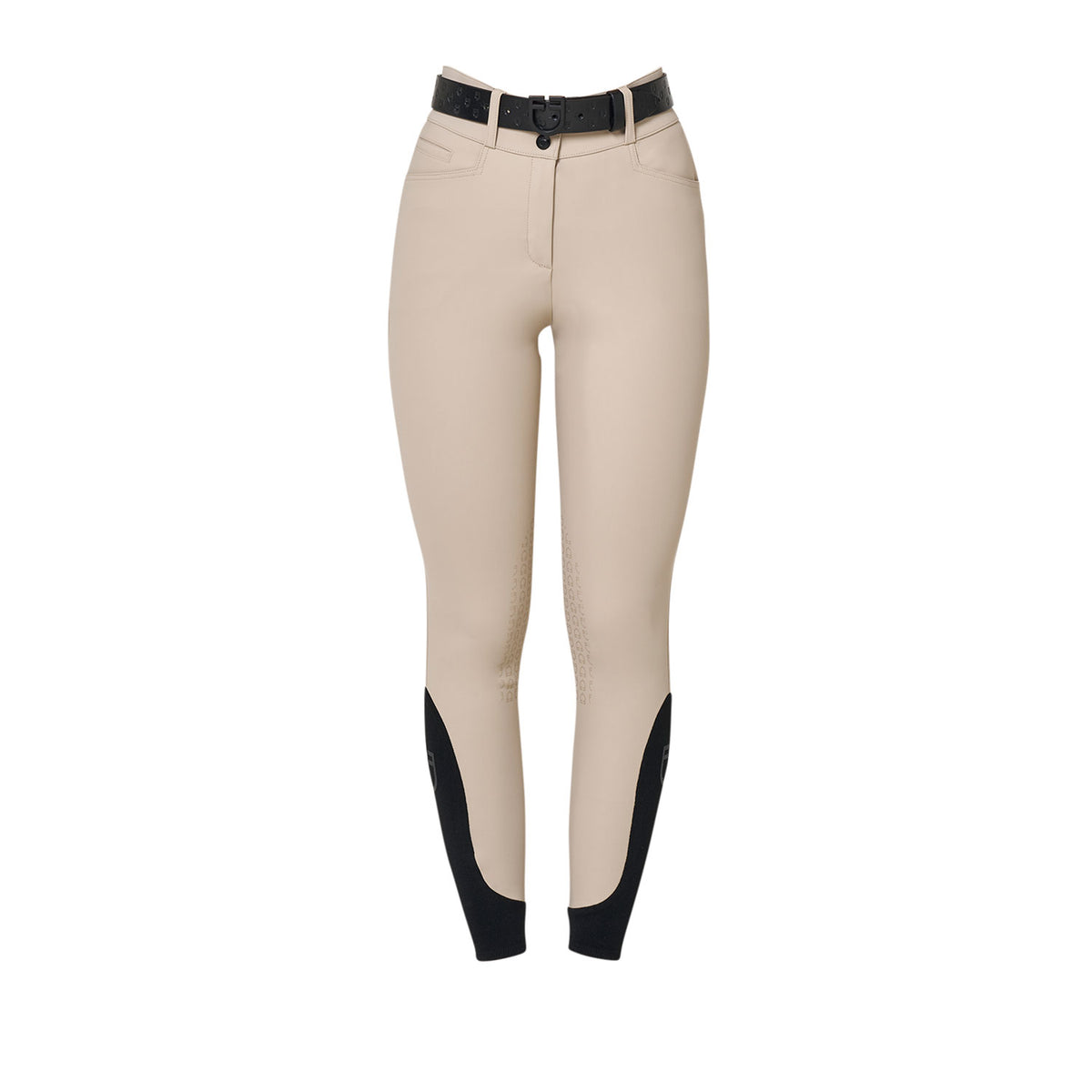 Equestro Women's Hunter High Waist Knee Grip Breeches - Cobblestone