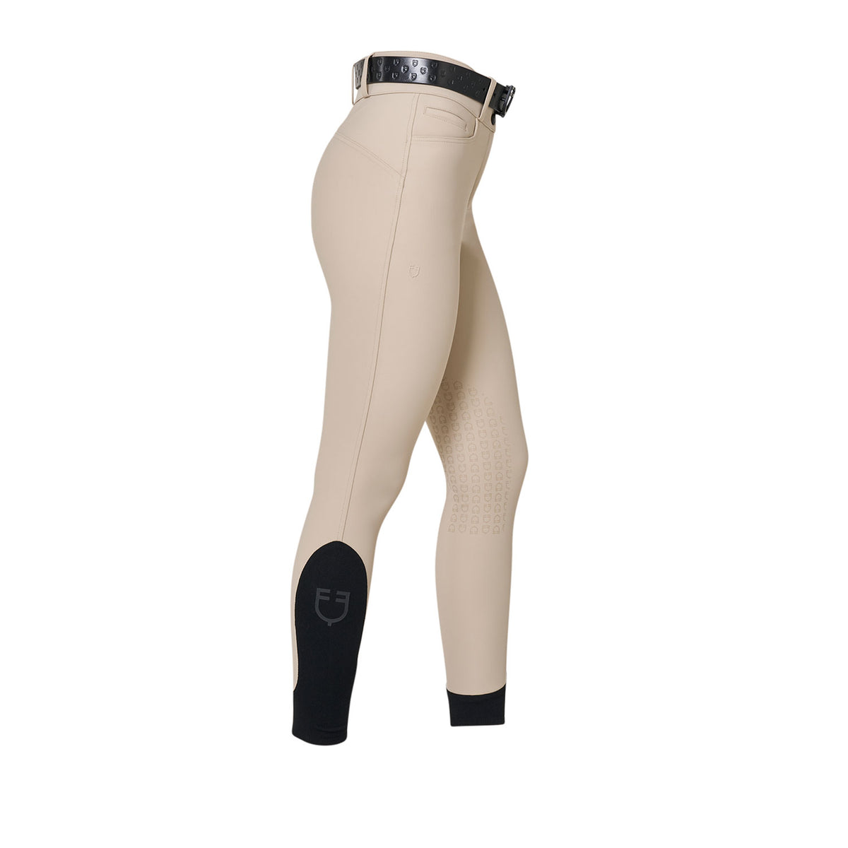 Equestro Women's Hunter High Waist Knee Grip Breeches - Cobblestone