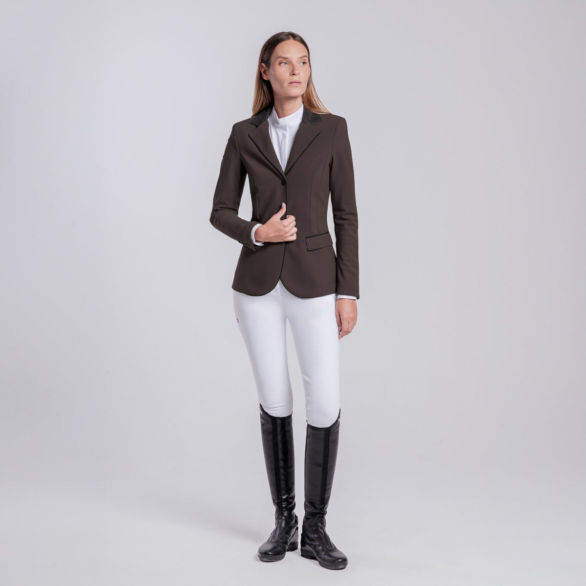 Cavalleria Toscana GP Zip Riding Jacket - Espresso