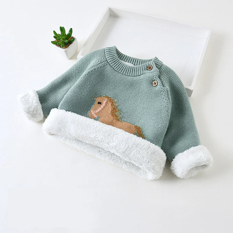 Bridle Up Hope Gwenny Horse Sweater Seafoam