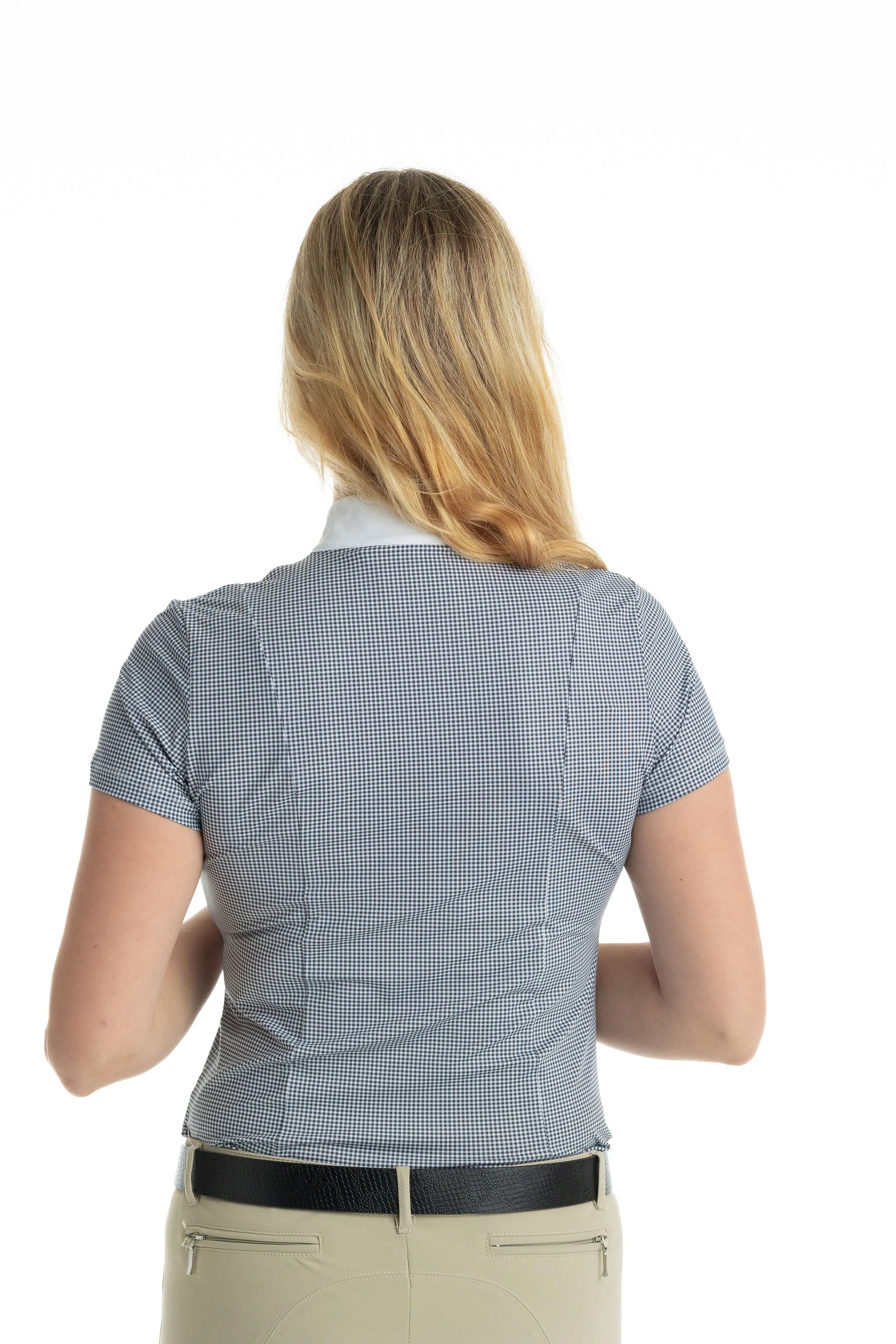 Hannah Childs Lauryn Short Sleeve Show Shirt Black Mini Gingham
