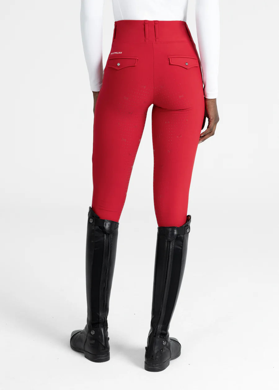 Maximillian Pro Riding Leggings Full Grip - Grenadine