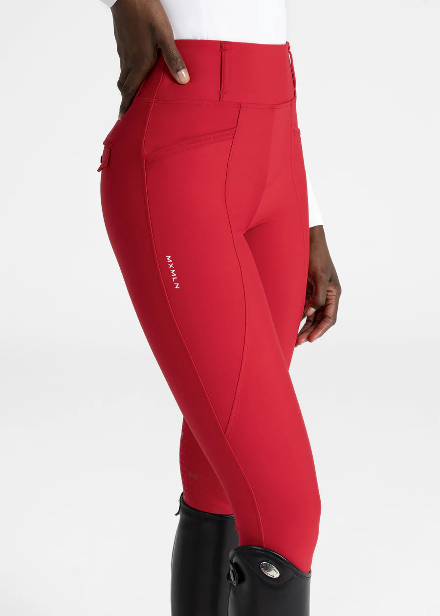 Maximillian Pro Riding Leggings Full Grip - Grenadine