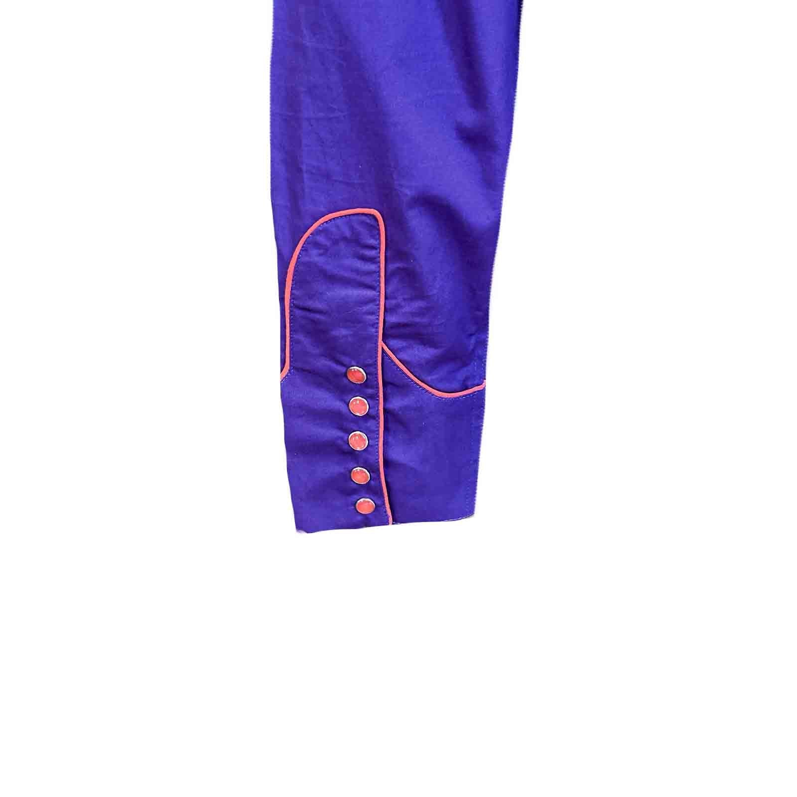 Rockmount Ranch Wear Women's Vintage Purple Floral Bouquet Embroidered Western Shirt