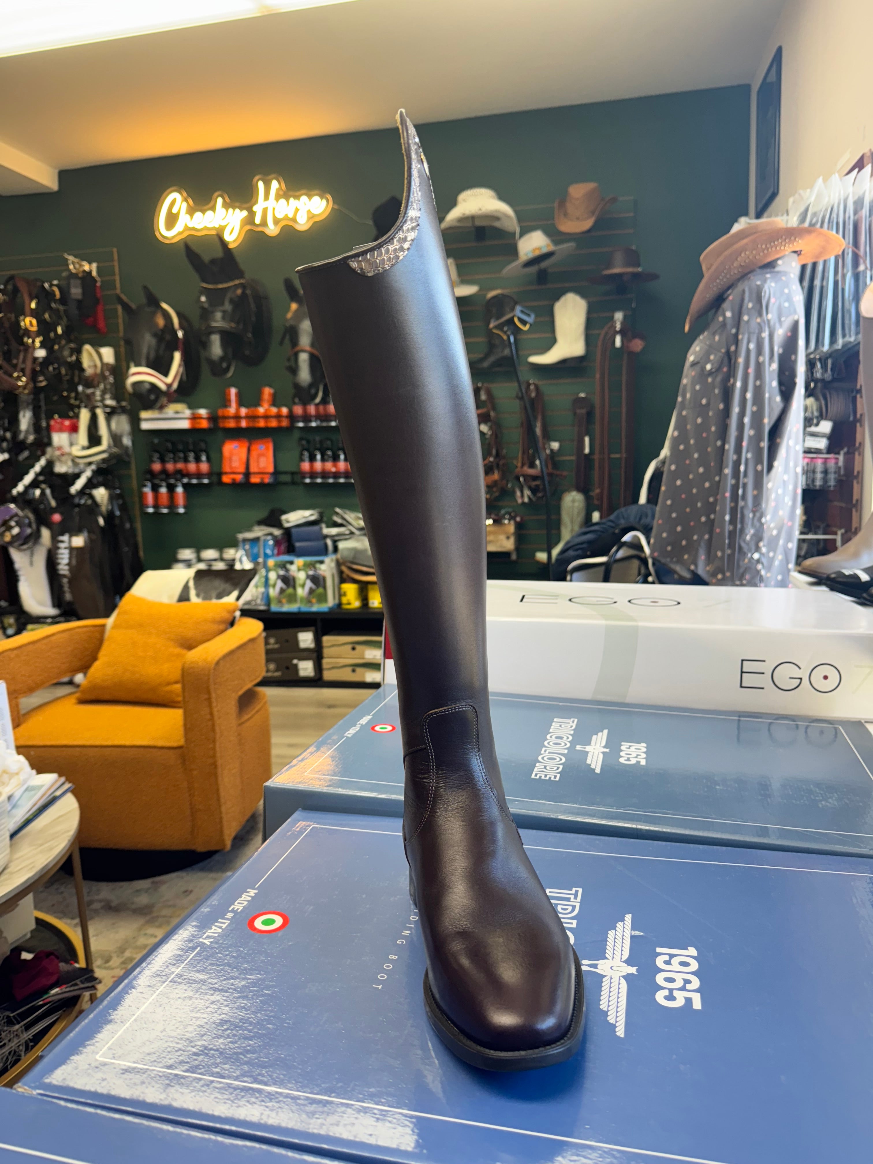 Tricolore 1965 by DeNiro Puro Duo Dressage Boot, Smooth Brown