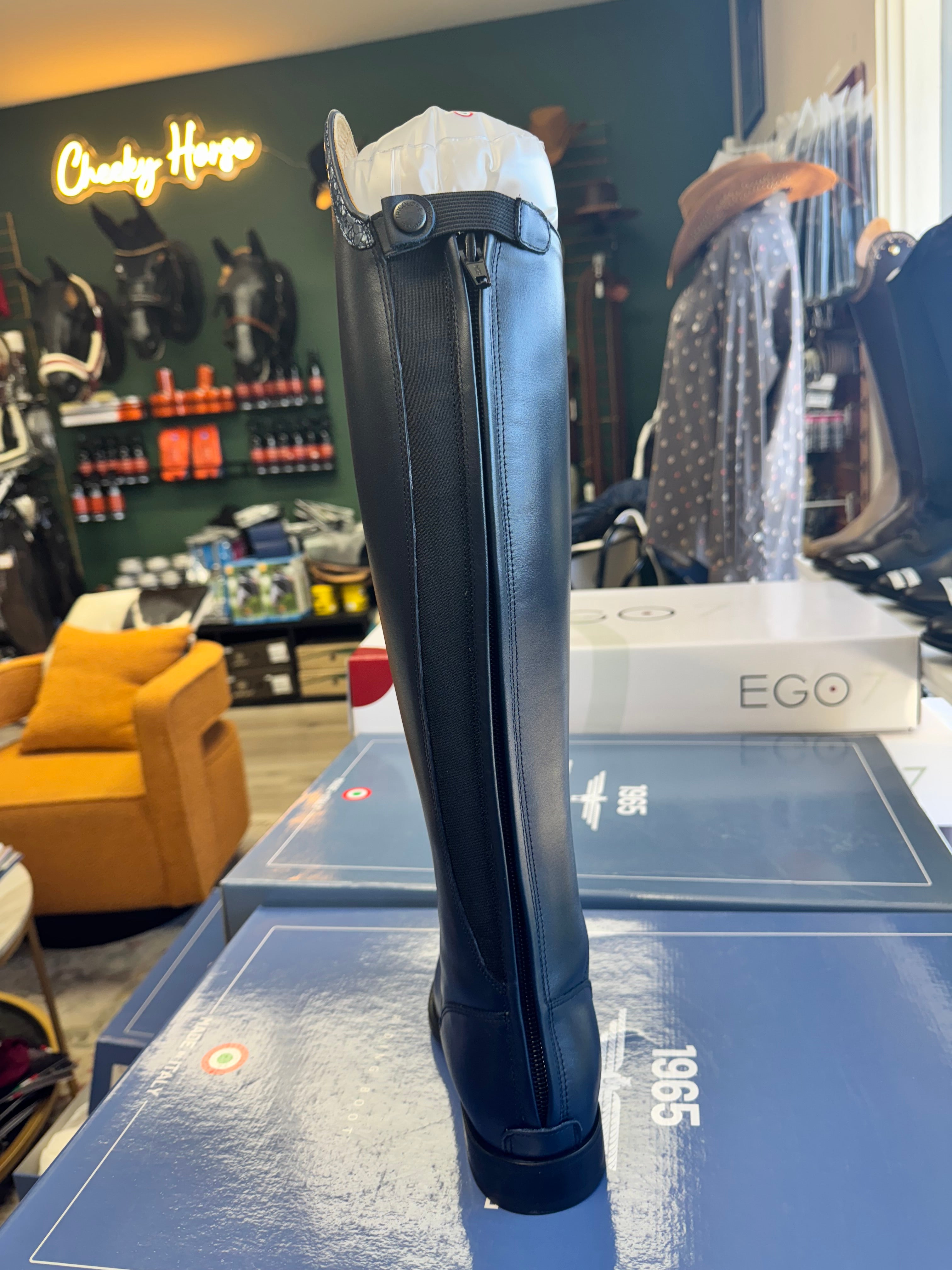 Tricolore 1965 by DeNiro Puro Duo Dressage Boot, Smooth Blue