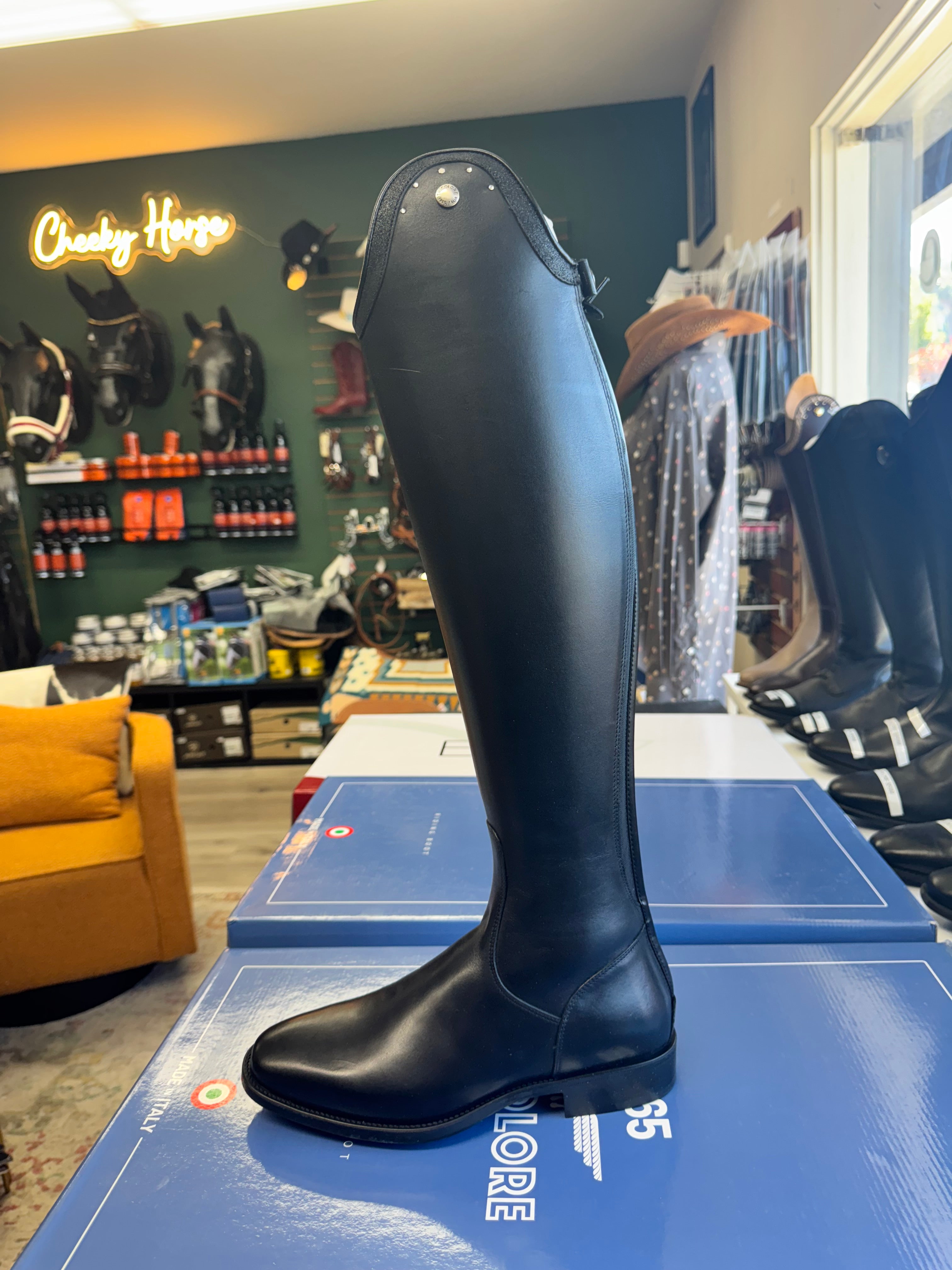 Tricolore 1965 by DeNiro Puro Duo Dressage Boot, Smooth Black
