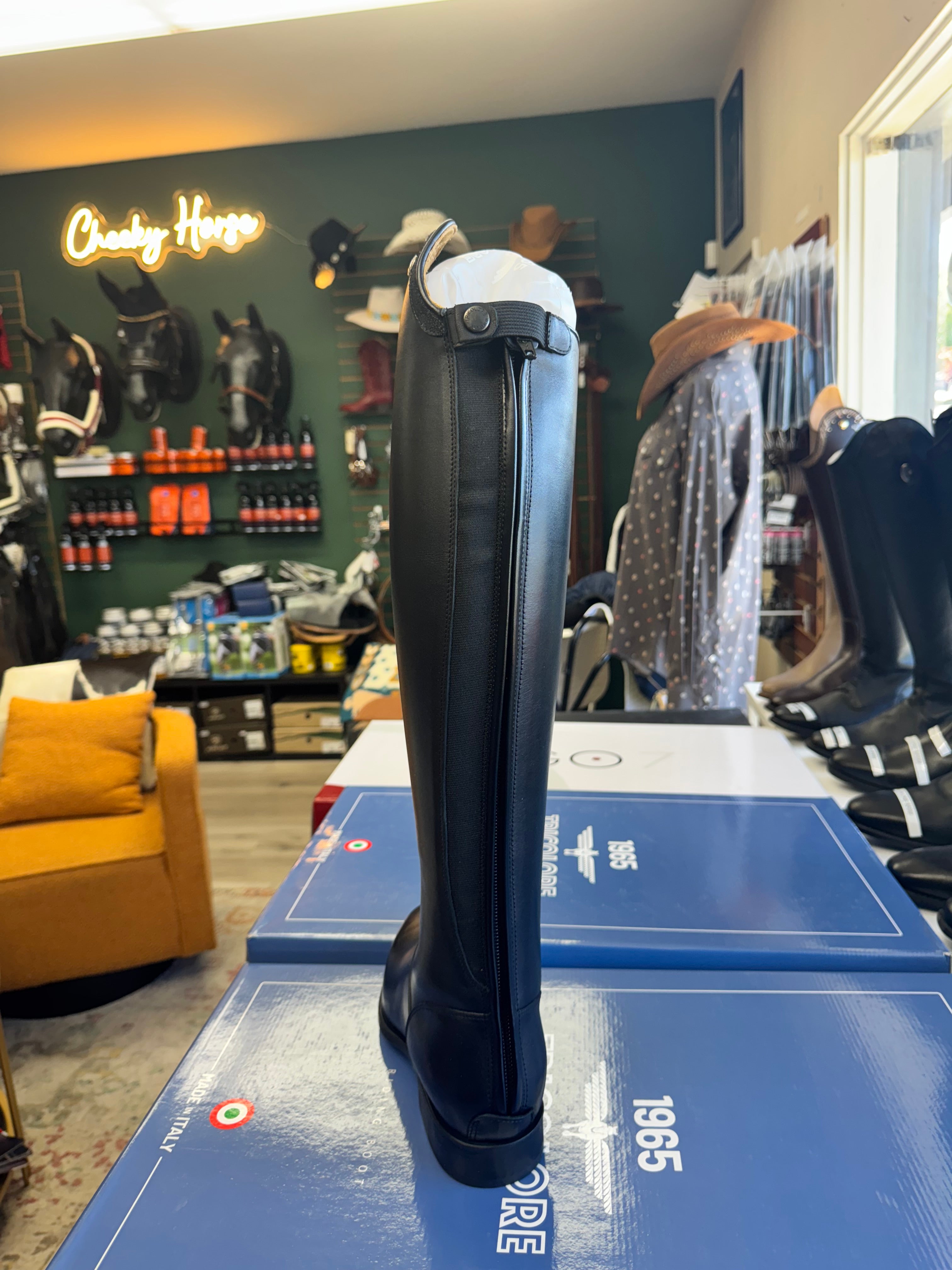 Tricolore 1965 by DeNiro Puro Duo Dressage Boot, Smooth Black