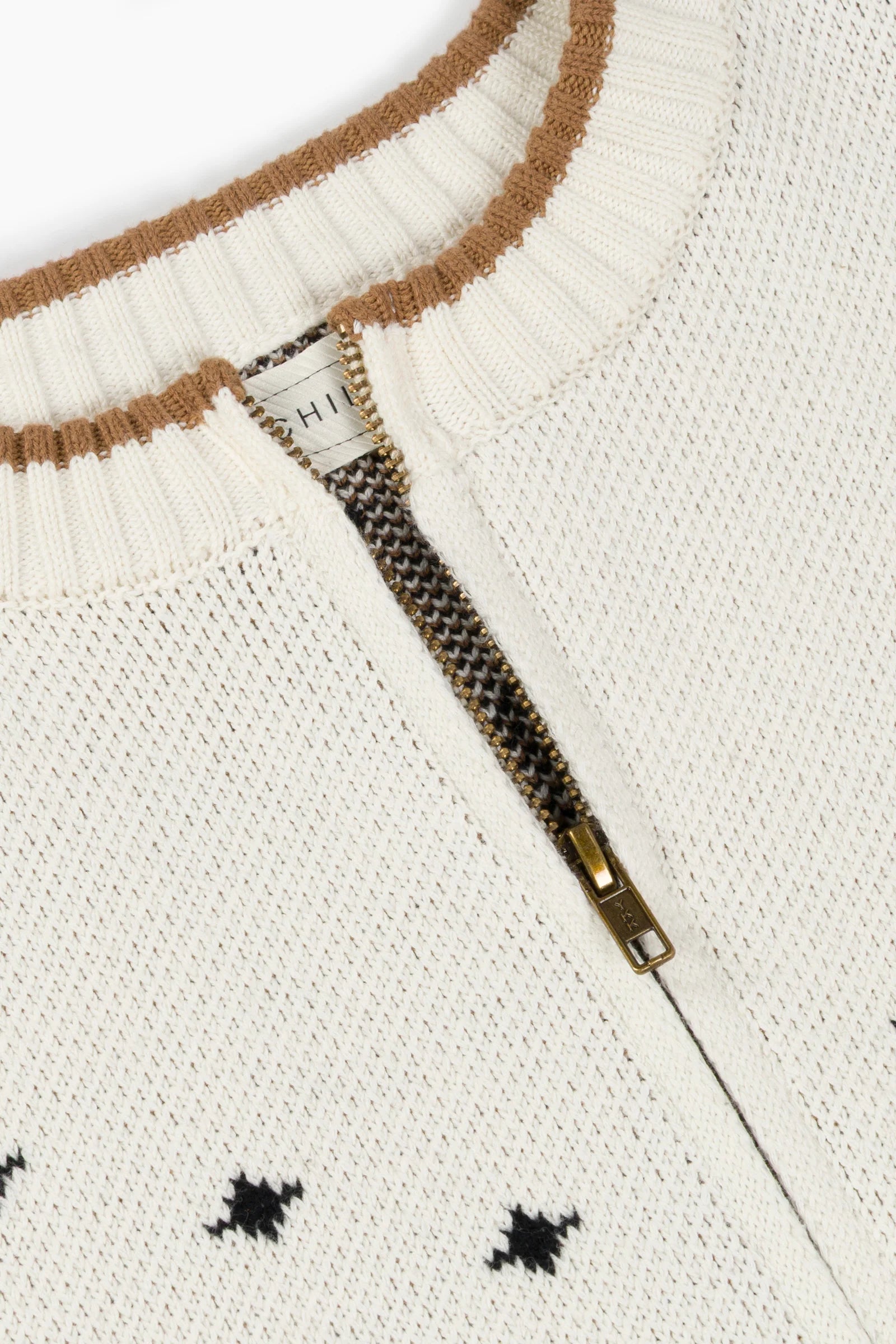 Hannah Childs Libby Zip Cardigan Biscotti