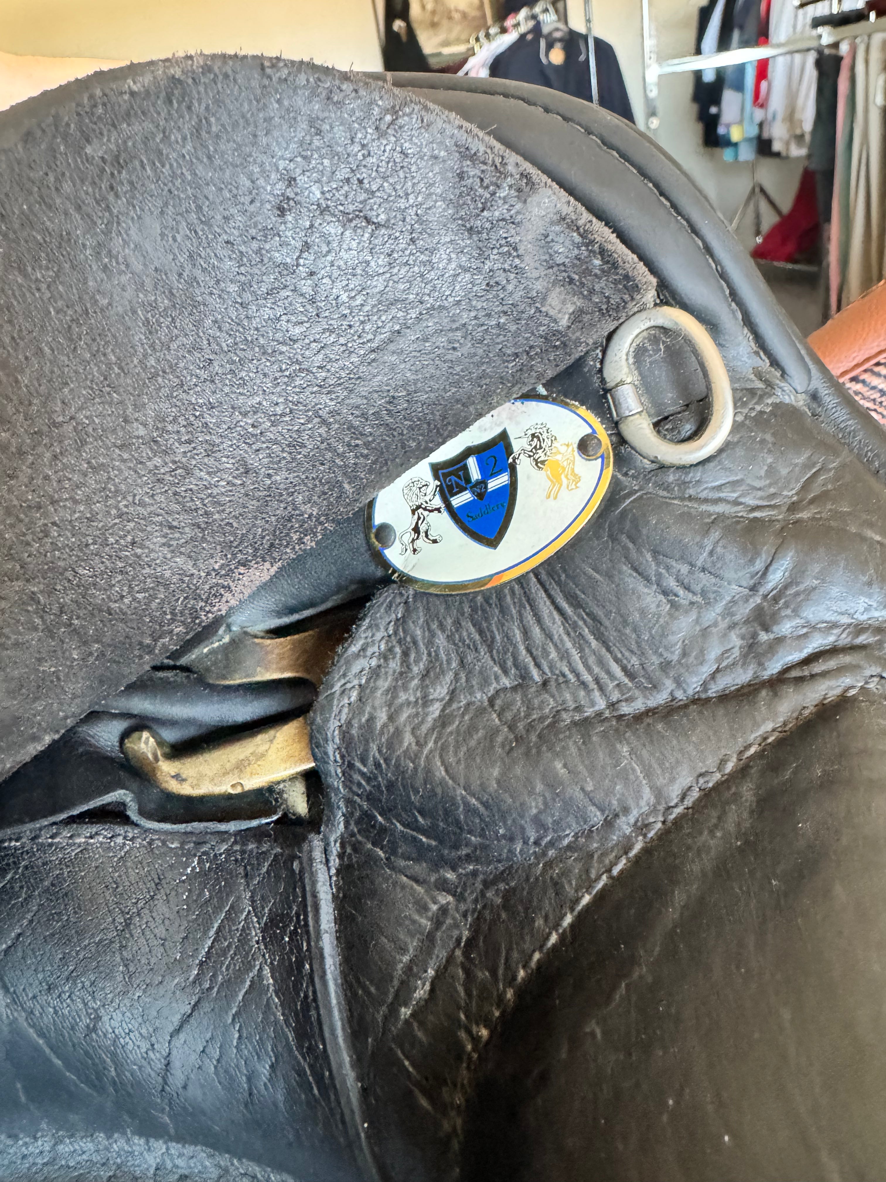 394NJ #5754 N2 Saddlery Vincitore Buffalo Dressage Saddle, 17 1\2
