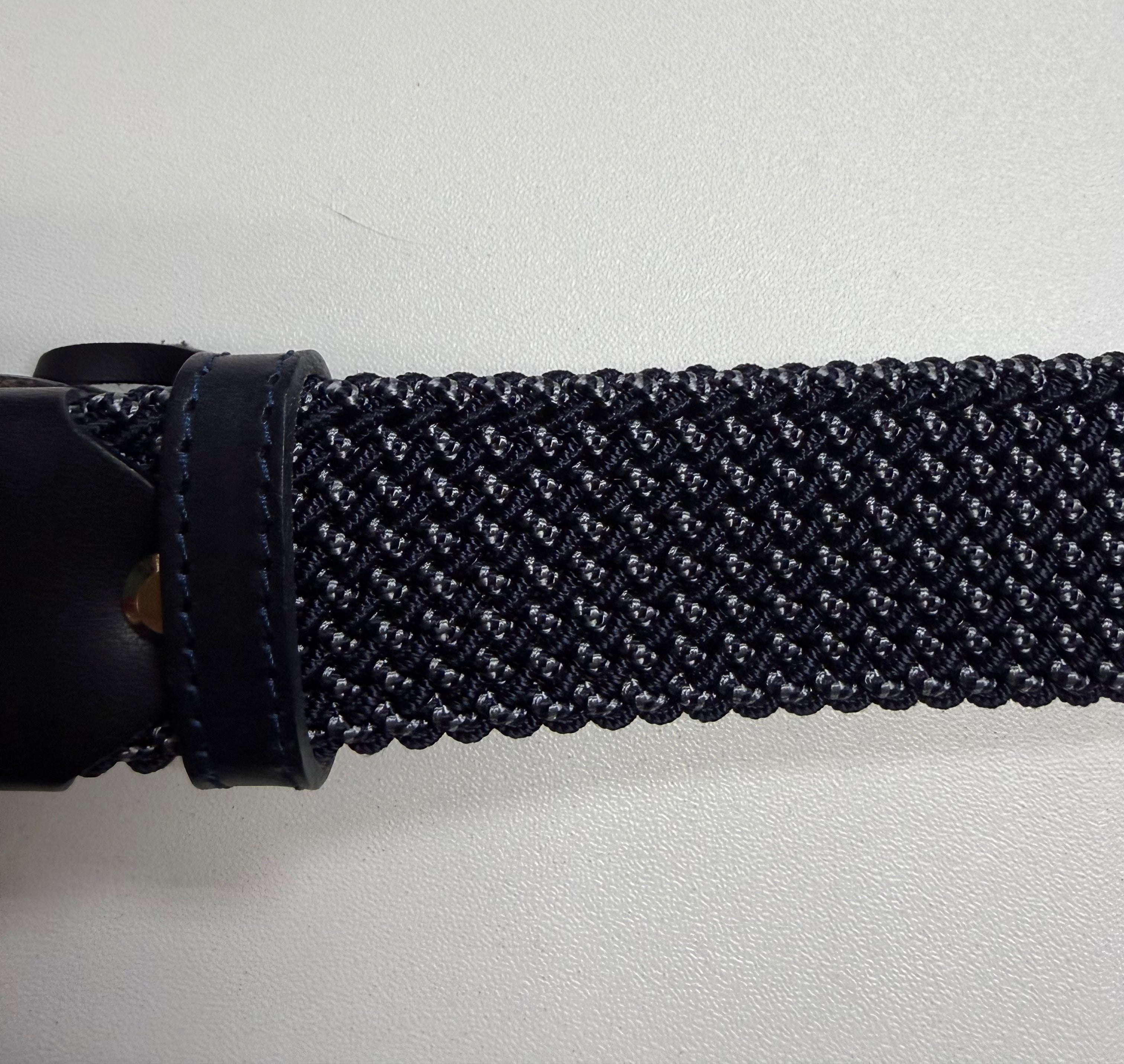 CT Mens Bicolor Elastic Belt Navy/Black/White M
