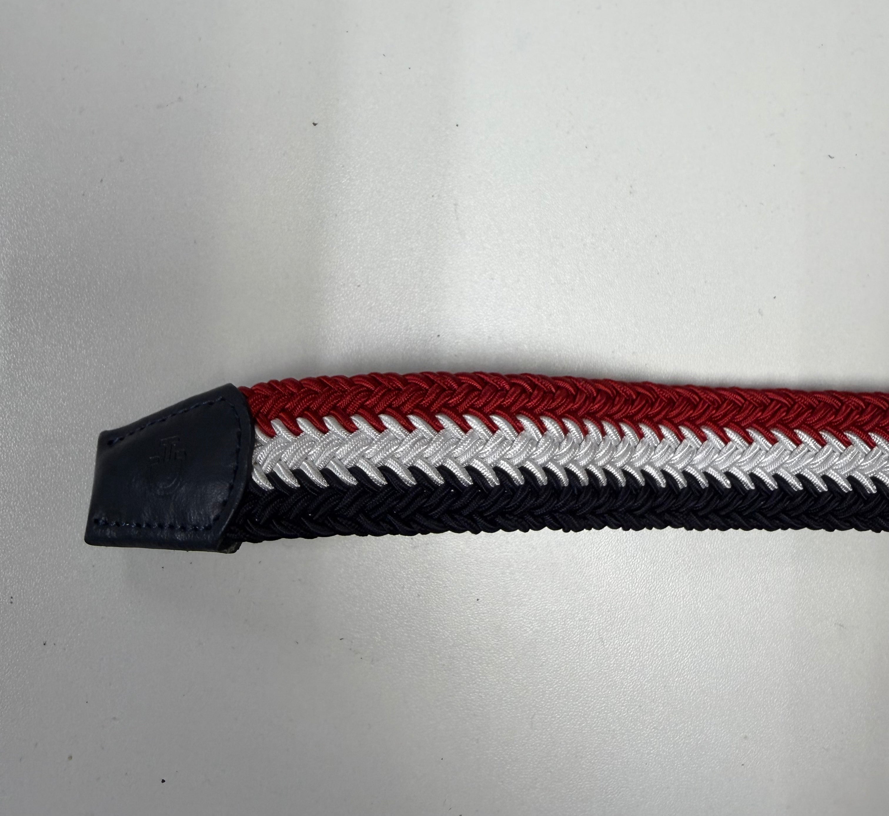 CT Womens 3 Color Elastic Belt Red/White/Navy M