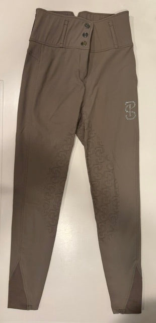 USED Women's PS Of Sweden Charlotte Full Grip Dressage Breeches 36 - Dark Truffle