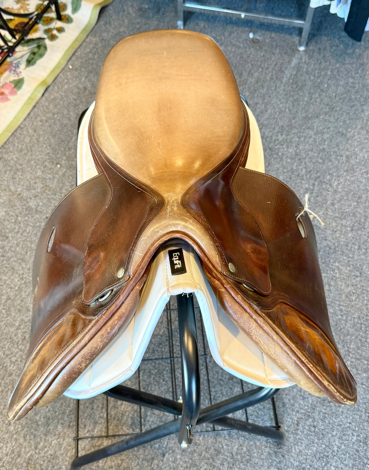Used Butet Close Contact Jumping Saddle - 16.5", Model P15, Brown Leather