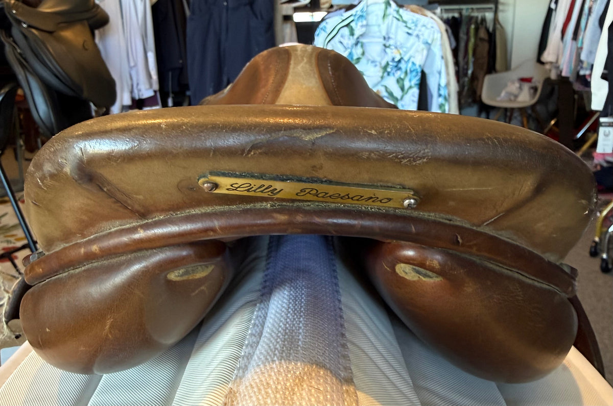 Used Butet Close Contact Jumping Saddle - 16.5", Model P15, Brown Leather