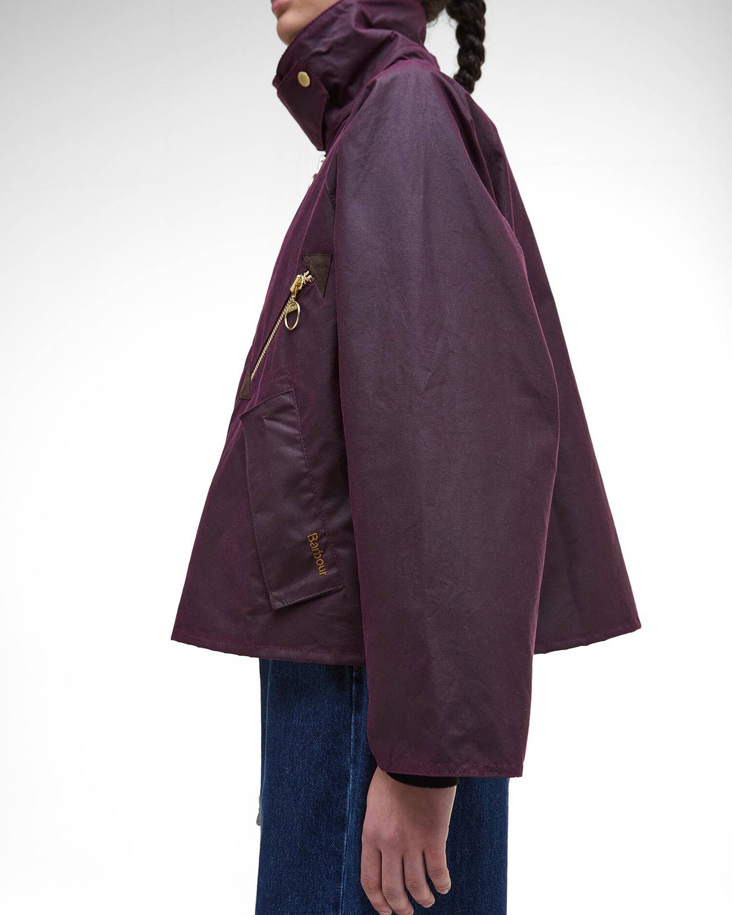 Otrain Barbour Beaufort Jacket Womens Purple Barbour Beaufort