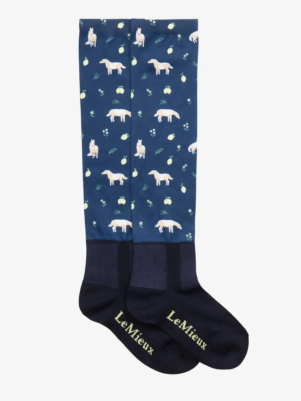 LeMieux Footsie Socks - Lemon Navy