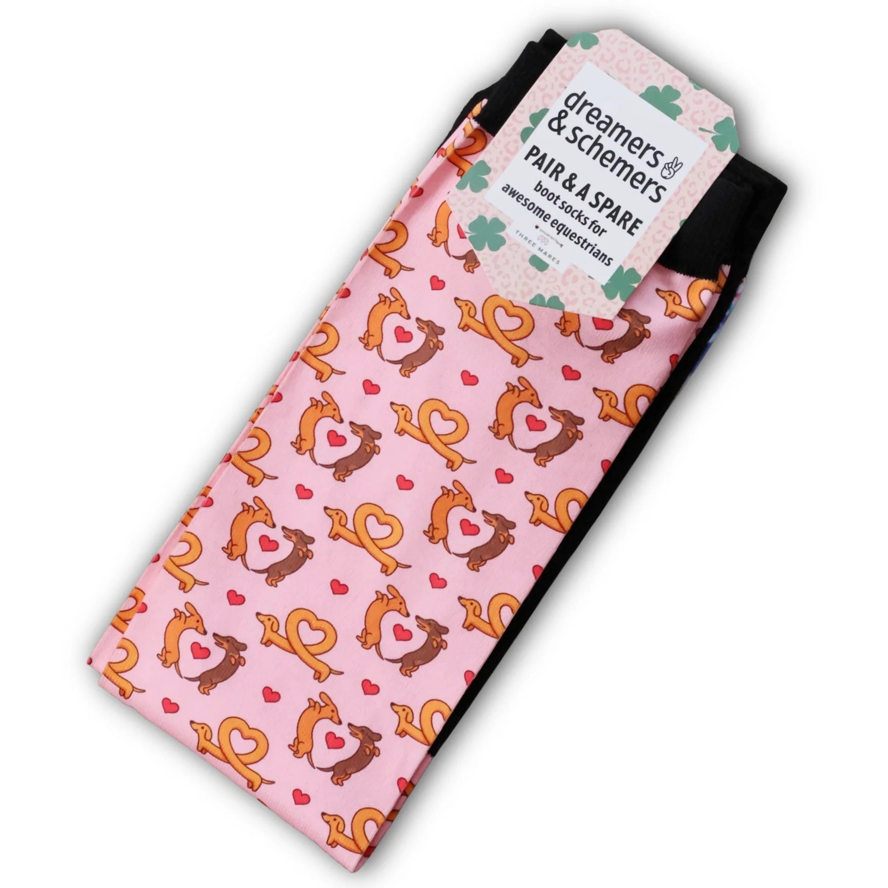 Dreamers & Schemers Pair & A Spare Boot Socks - Long Dogs