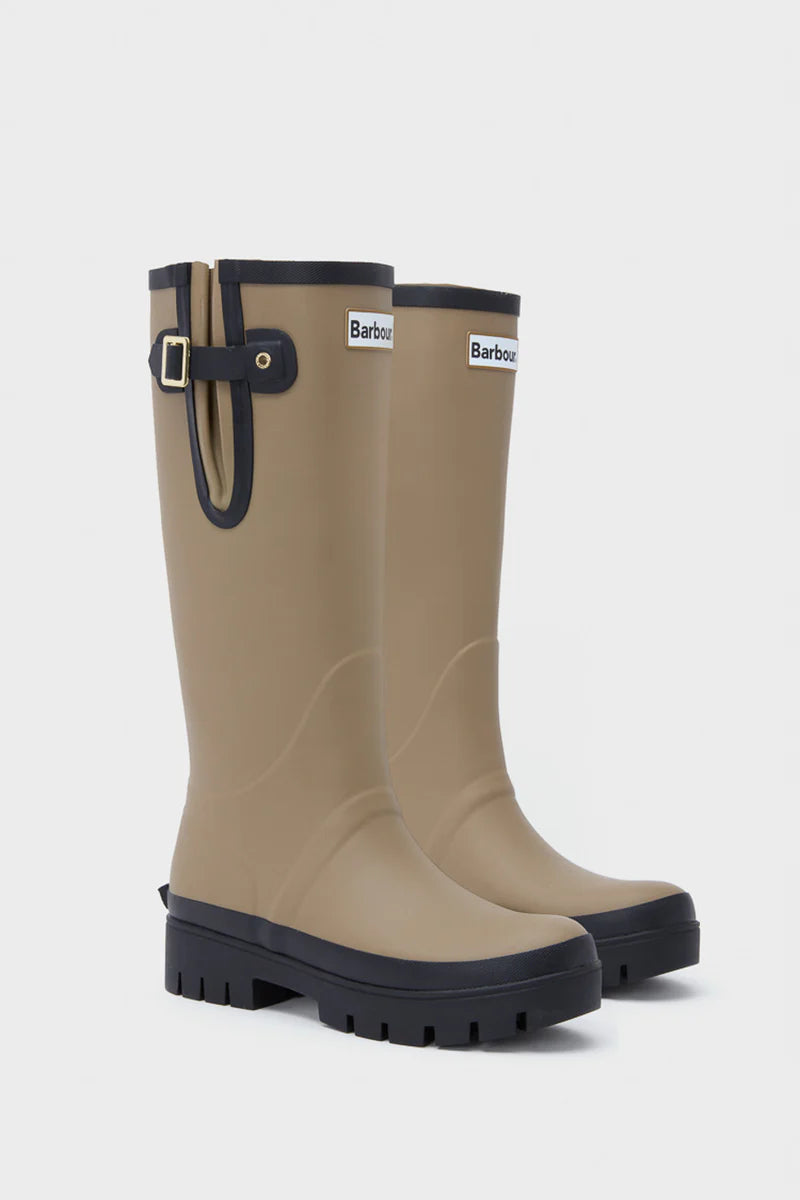 Barbour Leighton Wellington Boots Military Brown/Black