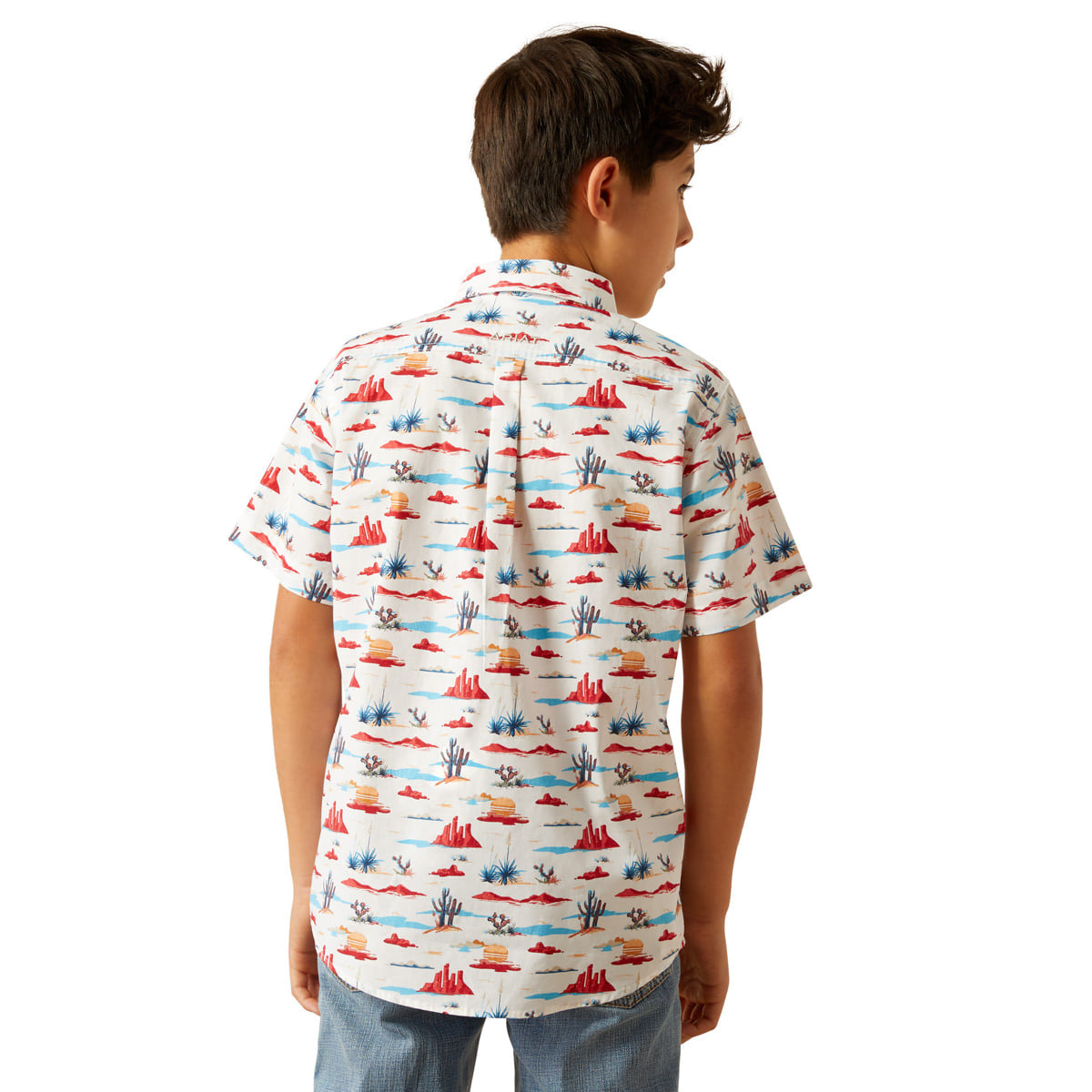 Ariat Boys Scout Short Sleeve Shirt White