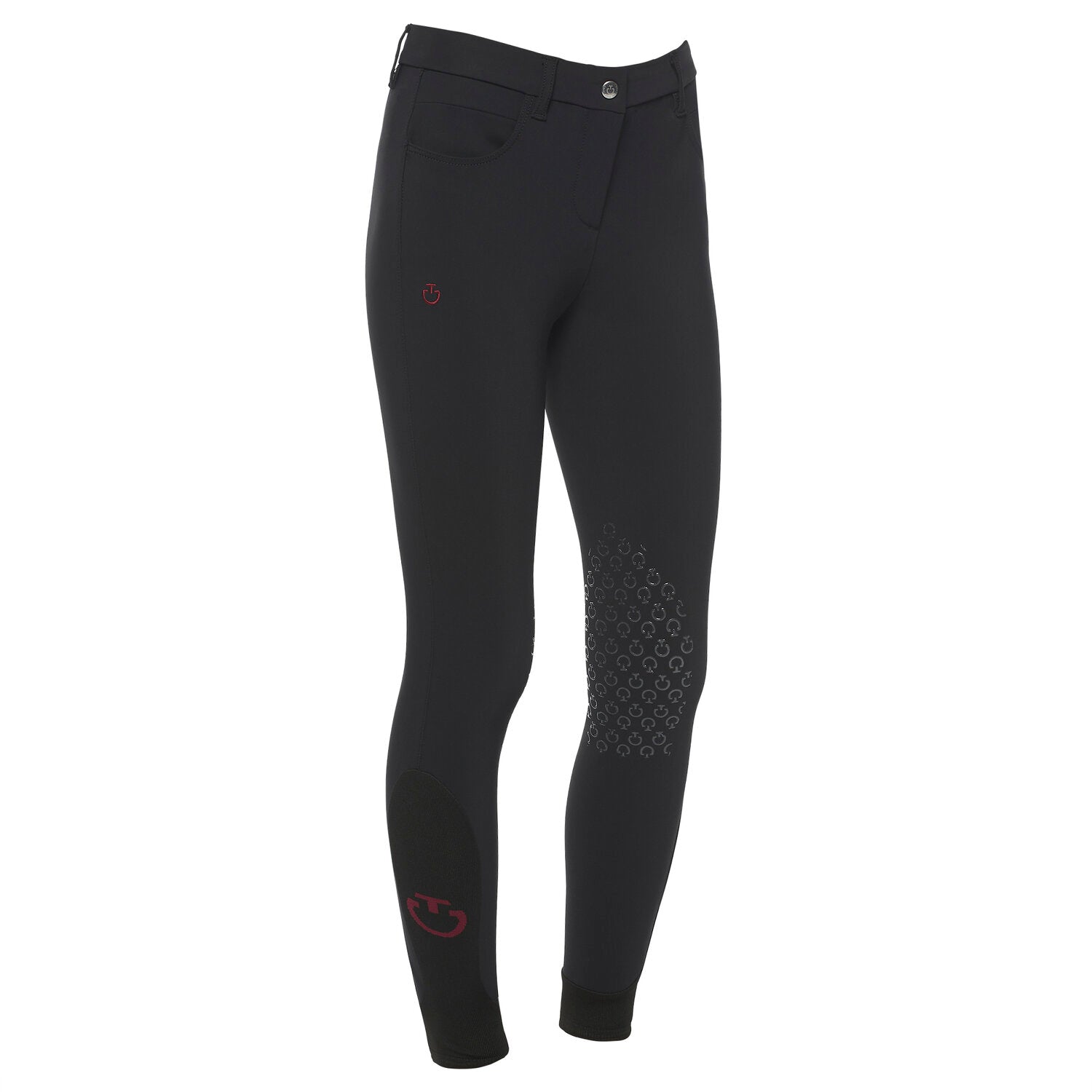 Cavalleria Toscana Girl's Color Grip Breeches Knee Grip - Black