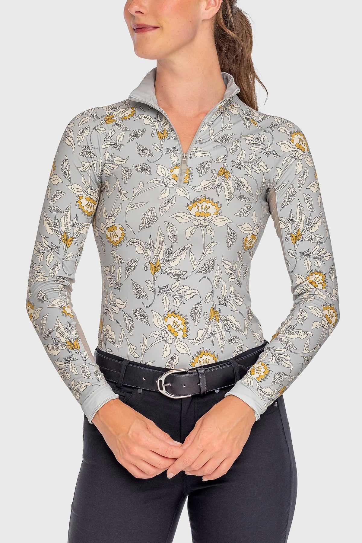 Kastel Dove Vintage Jacobean Long Sleeve 1\4 Zip Sun Shirt