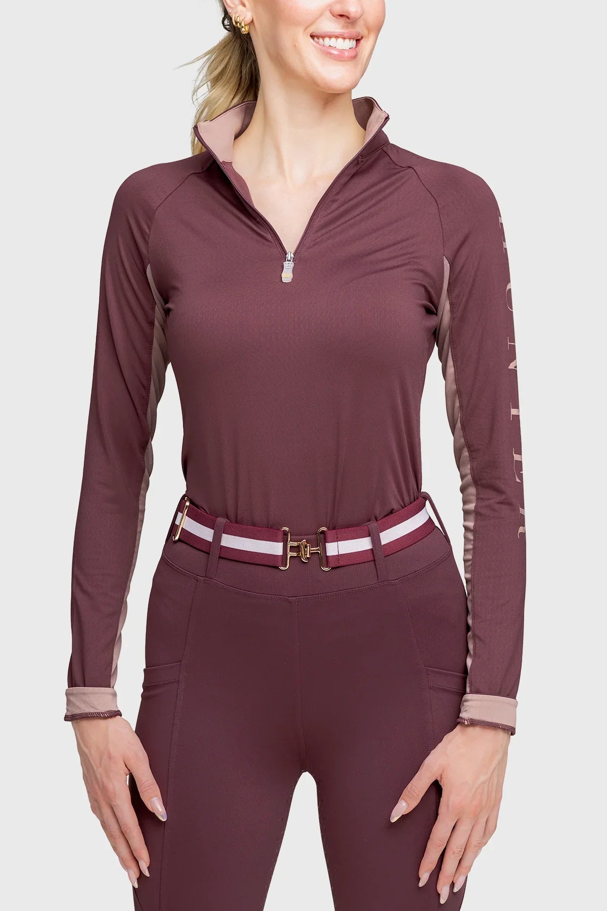 Kastel Long Sleeve Cabernet Dressage 1/4 Zip 50% Off