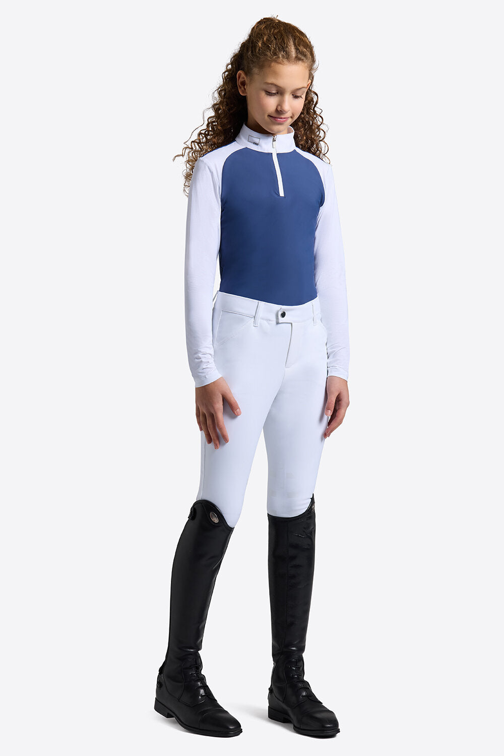 Rider's Gene Girls Long Sleeve Jersey w/ Perforated Insert Competition Shirt