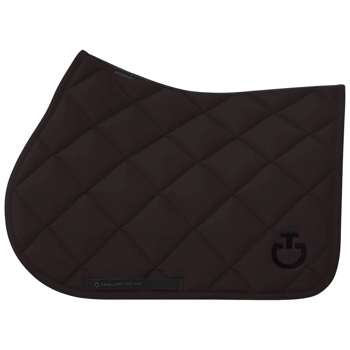 Cavalleria Toscana Diamond Quilted Jersey Jumping Saddle Pad - Espresso