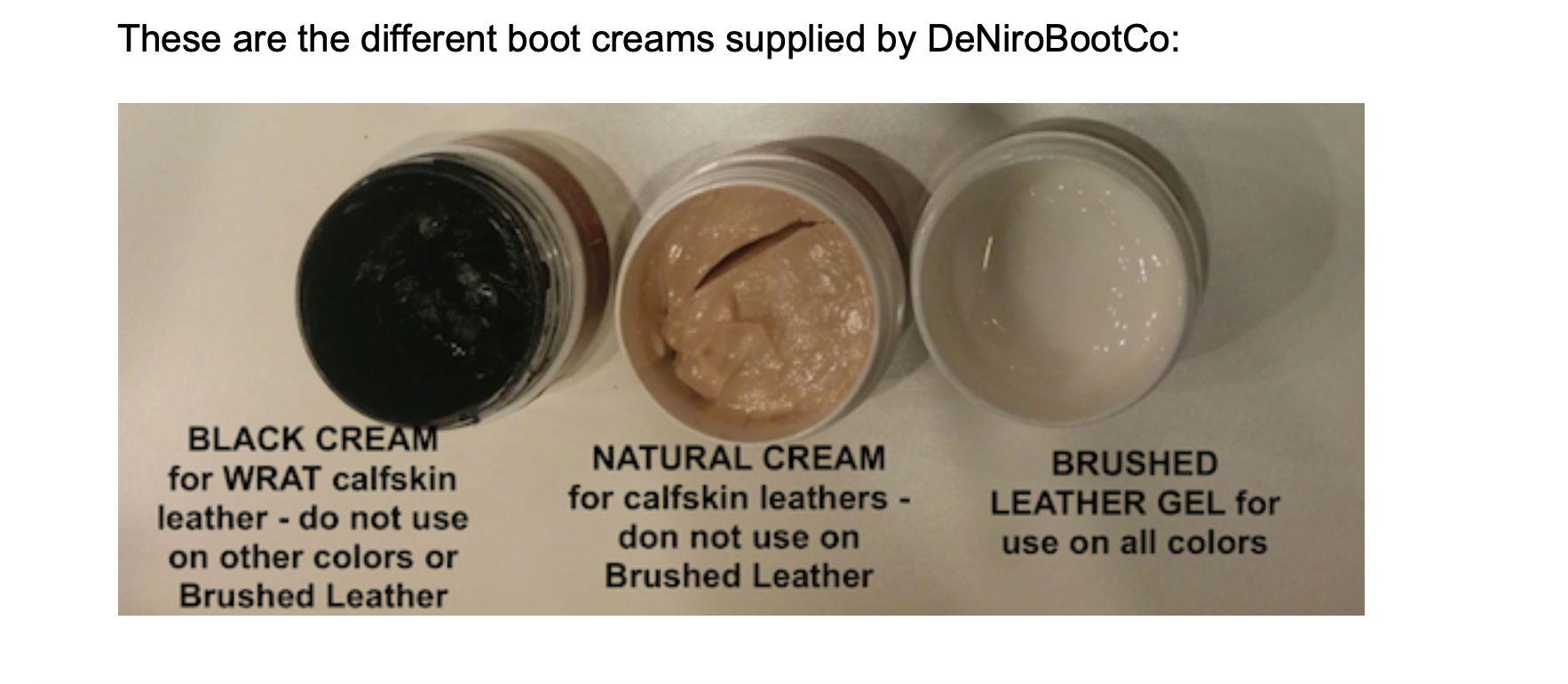 DeNiro Boot Polish Brushed Leather Conditioner