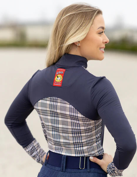 Novella Equestrian The Baker Navy Blue Long Sleeve Top XXS