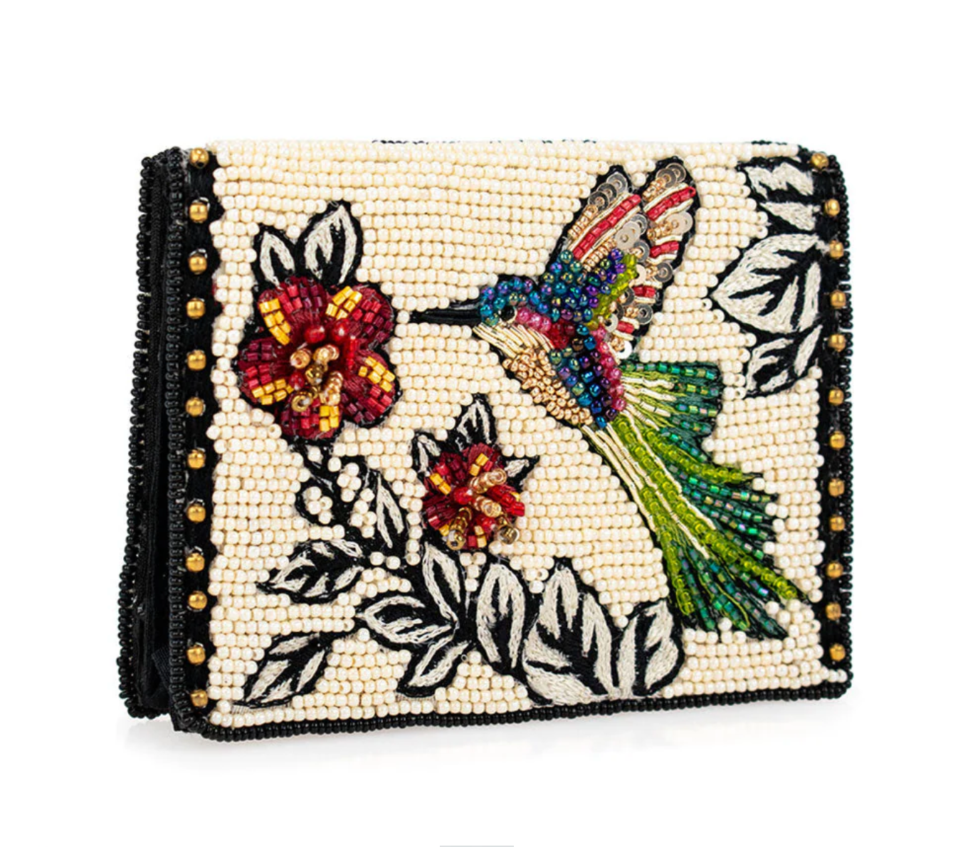 Mary Frances Wing It Beaded Card Holder Wallet