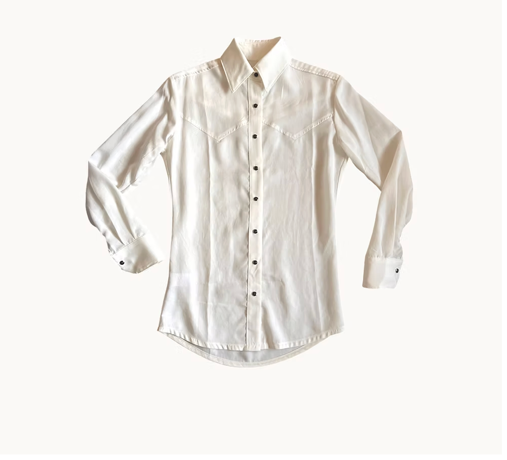 Milton Menasco Colt Light White Western Shirt