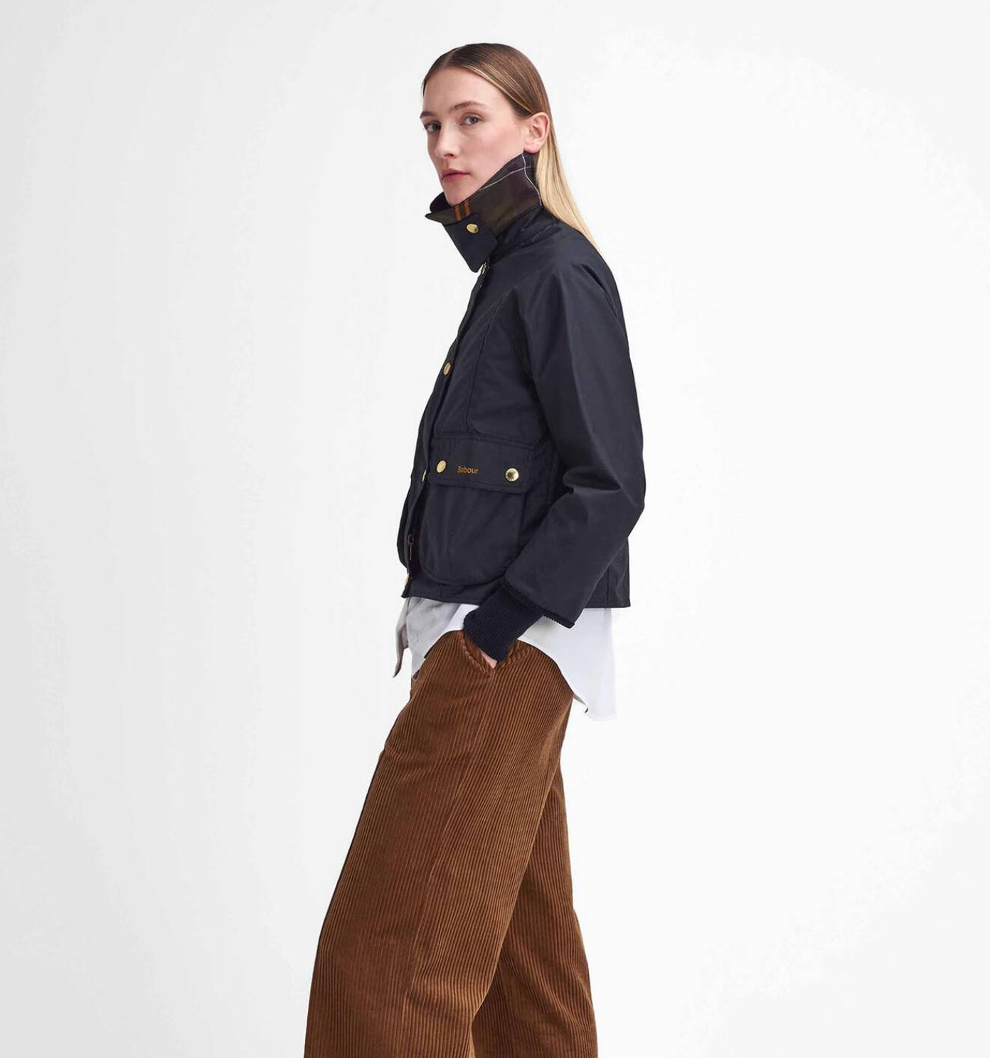 Barbour Cropped Beadnell Wax Jacket