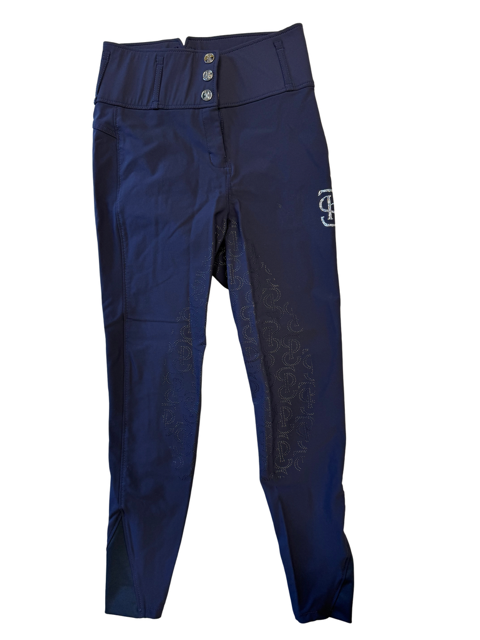 USED Women's PS Of Sweden Charlotte Full Grip Dressage Breeches 38 - Dark Navy