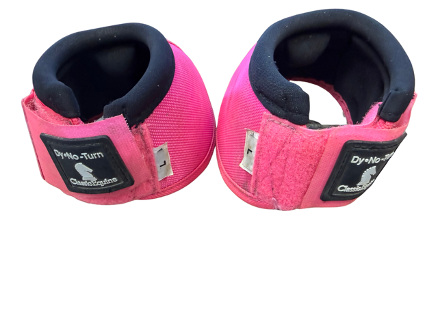 USED Classic Equine, DyNo No-Turn Bell Boots - Pair - Hot Pink, Large (Copy)