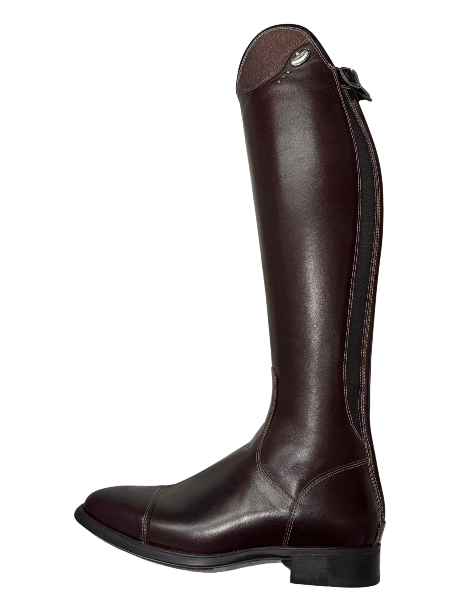 Tricolore by DeNiro Salentino Boot - Smooth Brown, Glitter Brown top, Patent Moka details