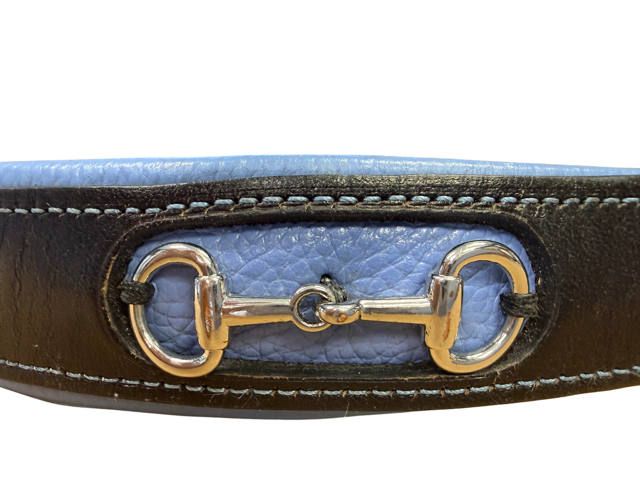 USED Noble Outfitters Leather Women's Equestrian Belt - Black & Blue, Style 29502