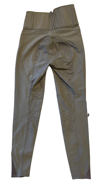 USED Women's PS Of Sweden Charlotte Full Grip Dressage Breeches 36 - Dark Truffle