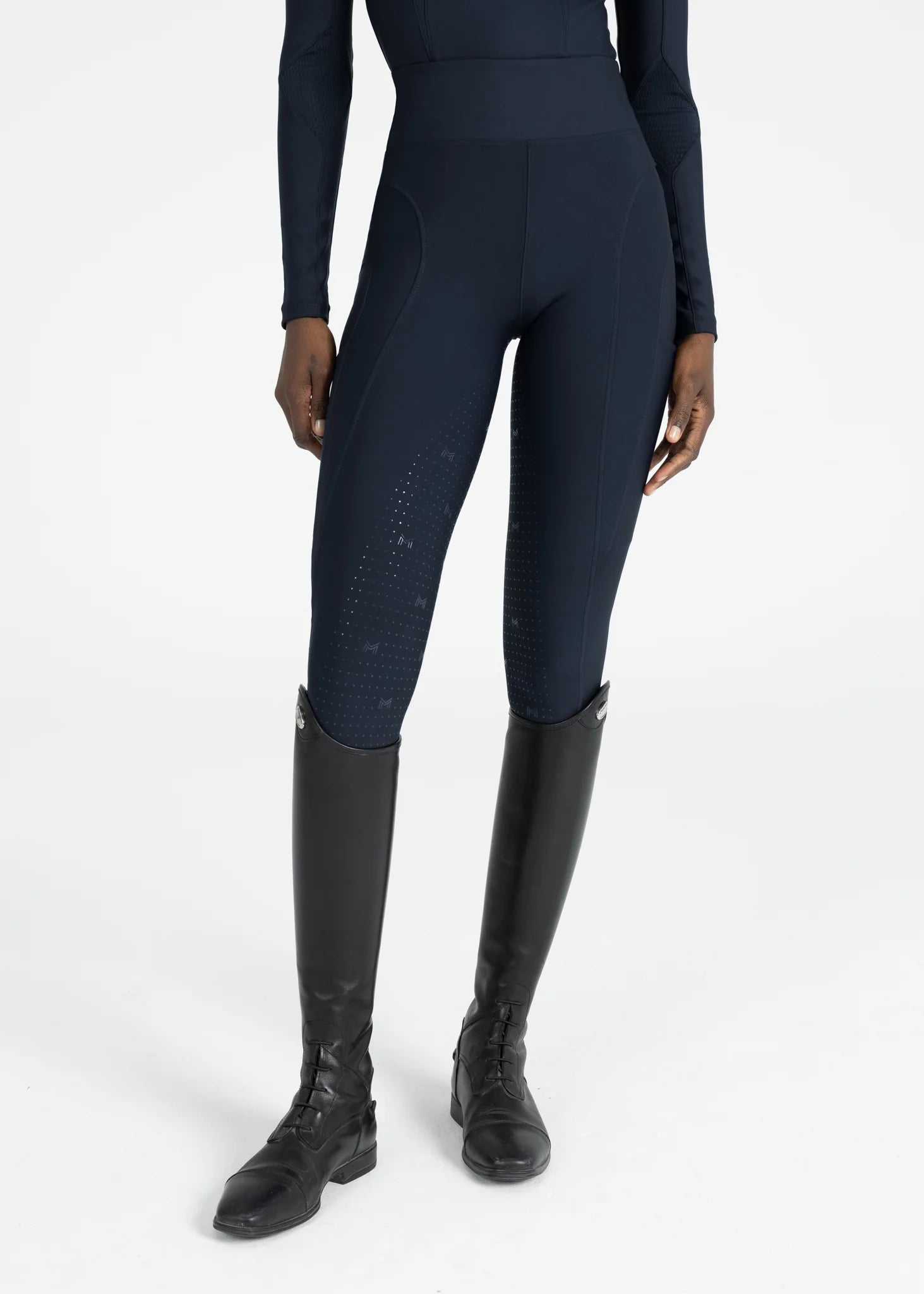 Maximilian Equestrian Outline Riding Leggings - Atlantic