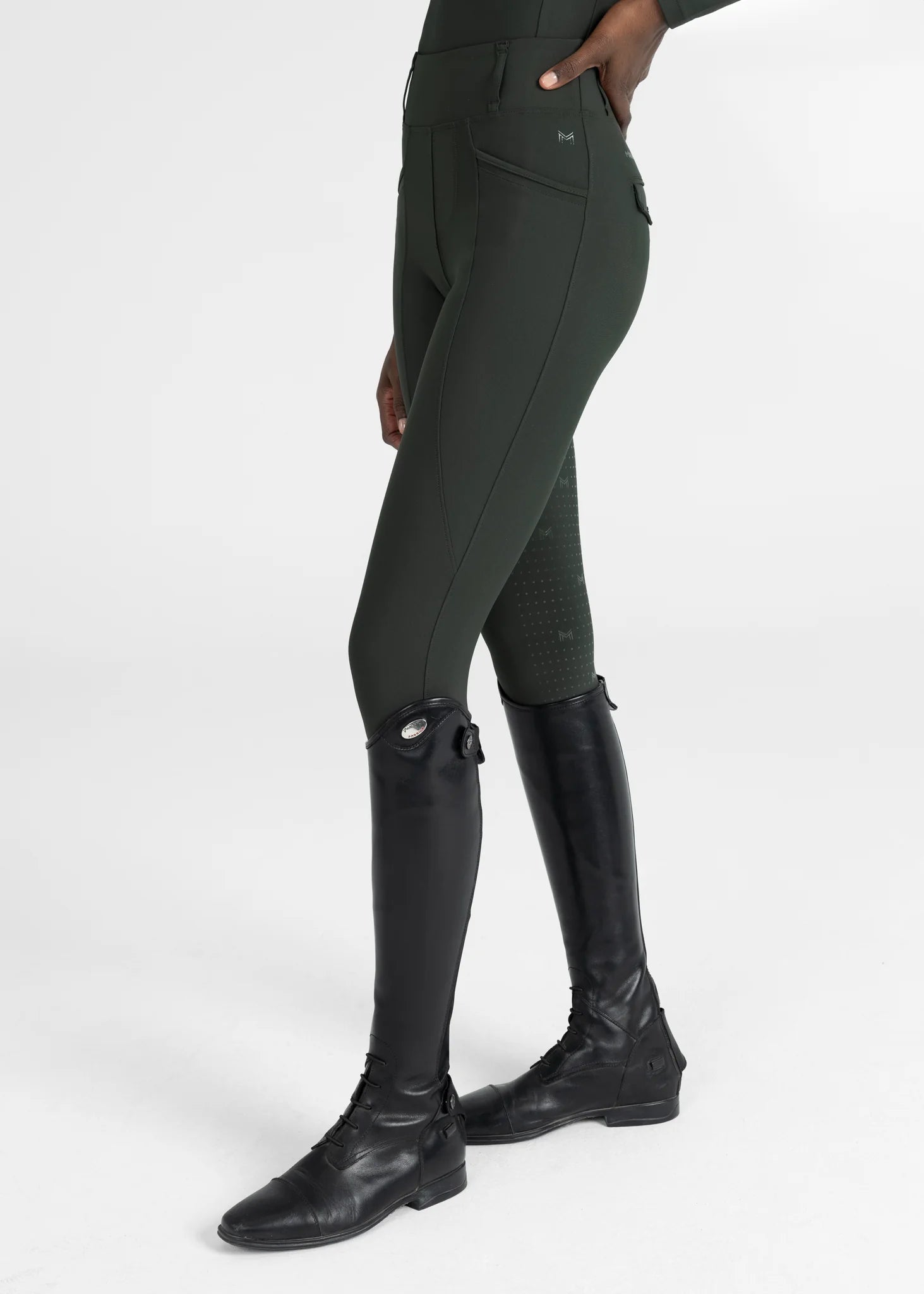Maximilian Equestrian Pro Riding Leggings - Hunter Green