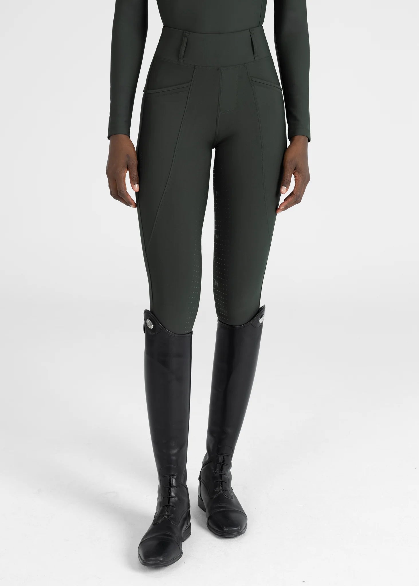 Maximilian Equestrian Pro Riding Leggings - Hunter Green