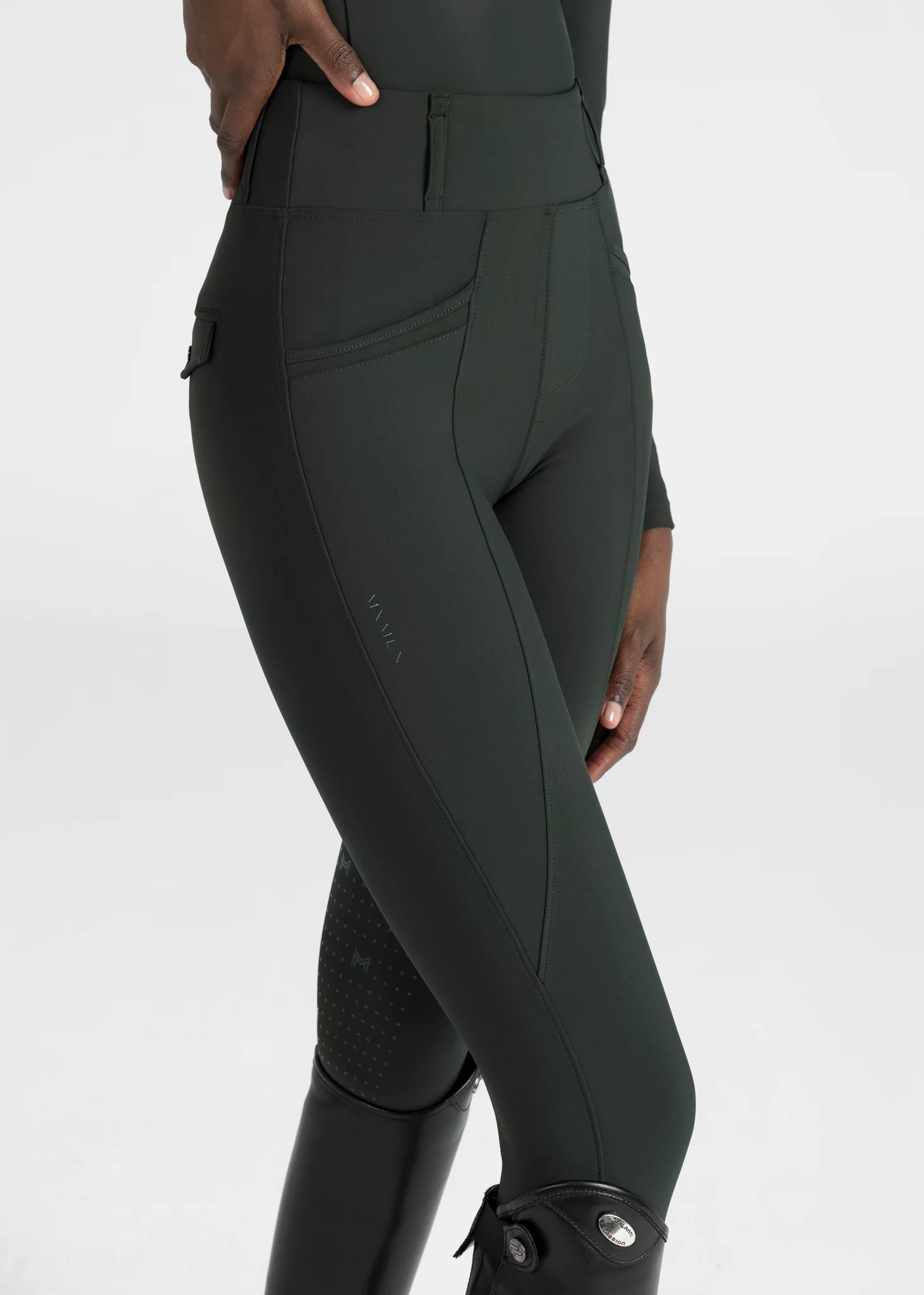 Maximilian Equestrian Pro Riding Leggings - Hunter Green